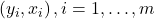 \left(y_i, x_i\right), i=1, \ldots, m