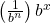 \,\left(\frac{1}{{b}^{n}}\right){b}^{x}\,