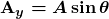 \boldsymbol{\textbf{A}_y=A \sin \theta}