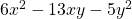 6x^2-13xy-5y^2