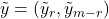 \tilde{y} = (\tilde{y}_r, \tilde{y}_{m-r})