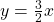 y=\frac{3}{2}x