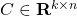 C \in \mathbf{R}^{k \times n}