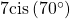 7\mathrm{cis}\left(70^{\circ}\right)