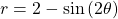 r=2-\mathrm{sin}\left(2\theta \right)