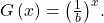 \,G\left(x\right)={\left(\frac{1}{b}\right)}^{x}.\,