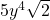  5{y}^{4}\sqrt{2}