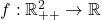 f: \mathbb{R}_{++}^2 \rightarrow \mathbb{R}