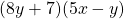 (8y+7)(5x-y)