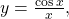 y=\frac{ \cos x}{x},