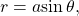 \,r=a\mathrm{sin}\,\theta ,