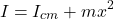 \begin{equation*}  I = I_{cm}+mx^2 \end{equation*}