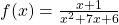 f(x)=\frac{x+1}{{x}^{2}+7x+6}