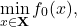 \[\min _{x \in \mathbf{X}} f_0(x),\]