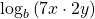 {\mathrm{log}}_{b}\left(7x\cdot 2y\right)