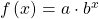 \,f\left(x\right)=a\cdot {b}^{x}\,