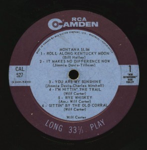 A record by Montana Slim