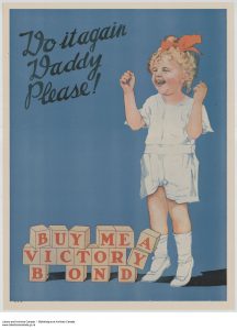 Poster with a drawing of a little girl