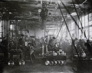 Men working in a factory