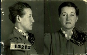 Woman's mugshots with the number "15212"