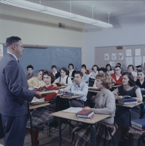 A classroom full of young students