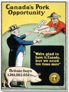 "Canada's Pork Opportunity" political cartoon