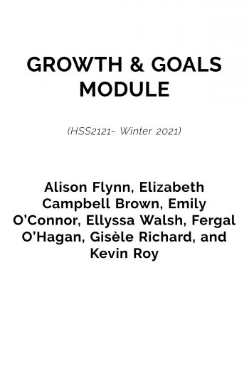 Cover image for Growth & Goals (HSS2121- Winter 2021)