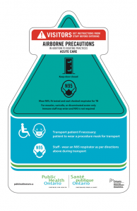 Airborne precaution signage for acute care guideline