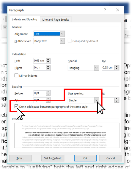 how to get consistent paragraph spacing in word