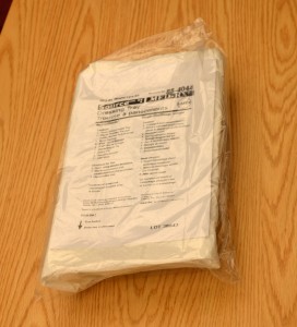 Place package on waist-high, dry, clean surface