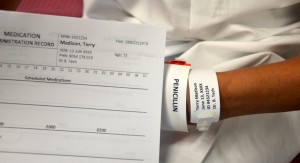 Compare MAR with patient wristband