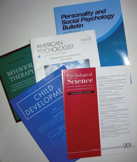 Figure 2.6 The covers of several professional journals that publish research in psychology and related fields