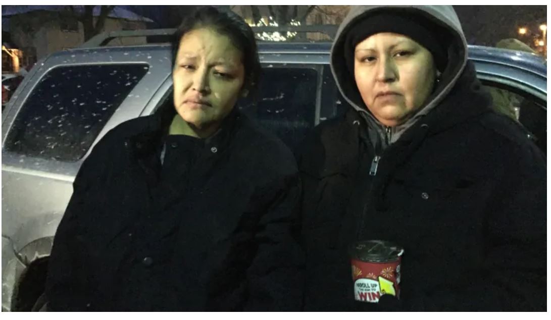 Barbara Kentner, above (left), died July 4, 2017 after been hit in the kidneys by a trailer hitch thrown from a passing car in Thunder Bay, Ontario.  The perpetrator, now charged with 2nd degree murder, called out, “O I got one.”  Credits to: Jody Porter / CBC News.