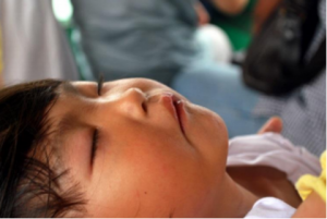 Photo of a child sleeping.