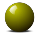 A green ball. 