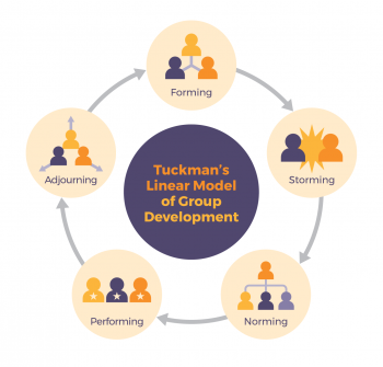 Group life cycles and member roles communication for business