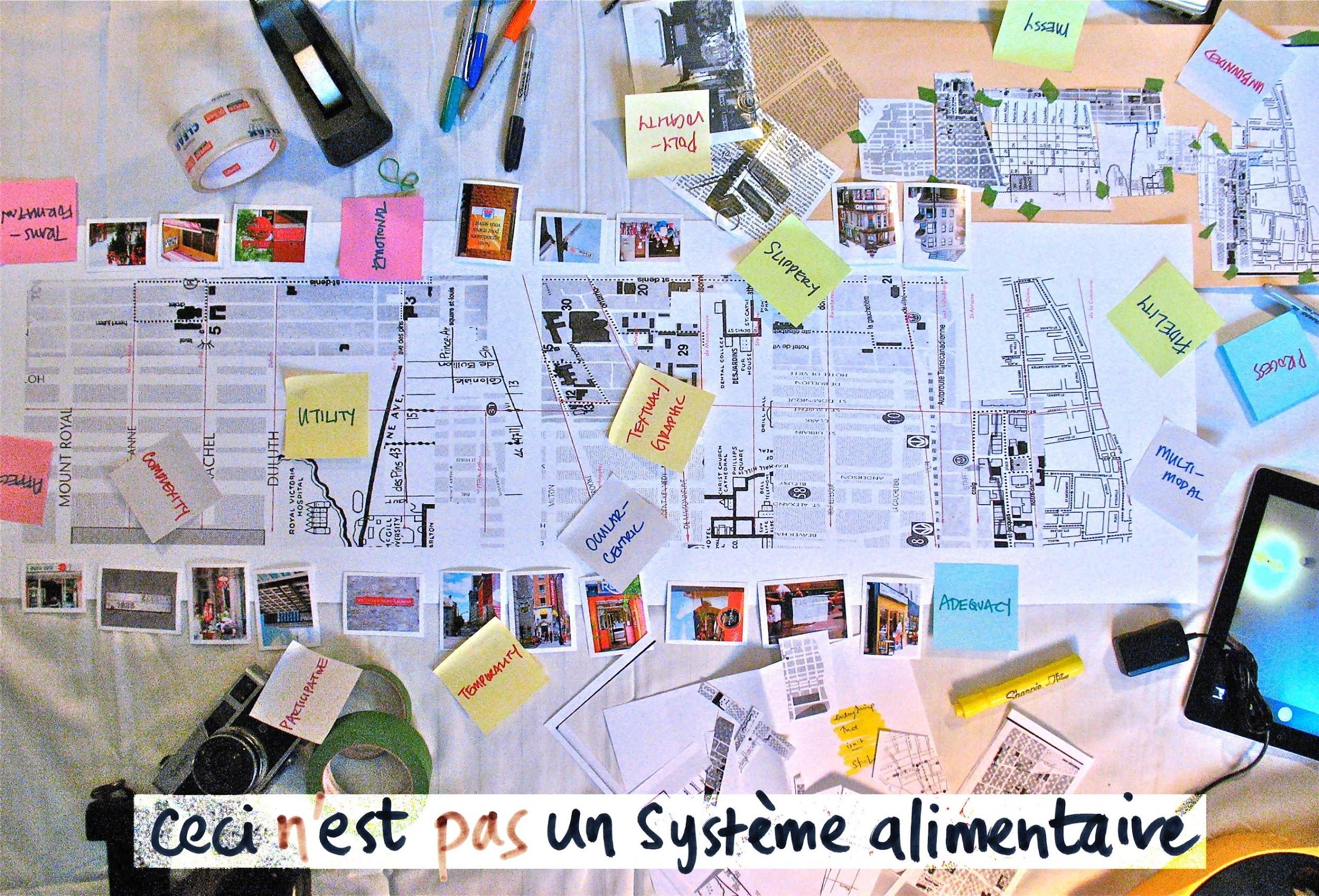 photo collage of many materials representing the complexity of a food system