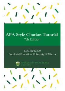 APA Style Citation Tutorial: 7th Edition Cover