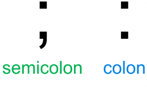 semicolon and colon