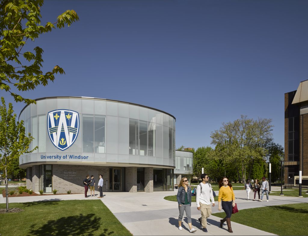 A photograph of the University of Windsor's Welcome Centre