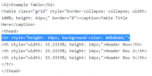 Change header background colour in the code.