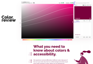 color.review's web interface.