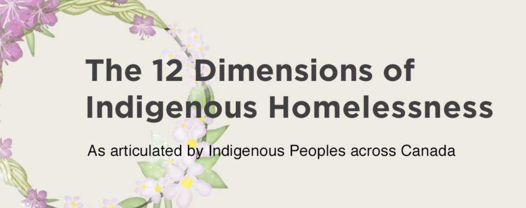 The 12 Dimensions of Indigenous Homelessness