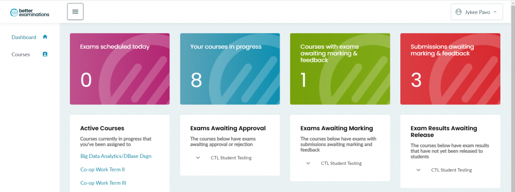 Better Examination Dashboard