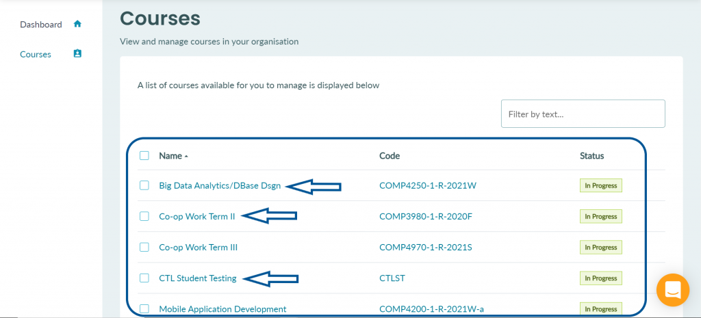 Better Examination Course Section