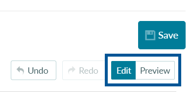The Edit and Preview right beside under the save button