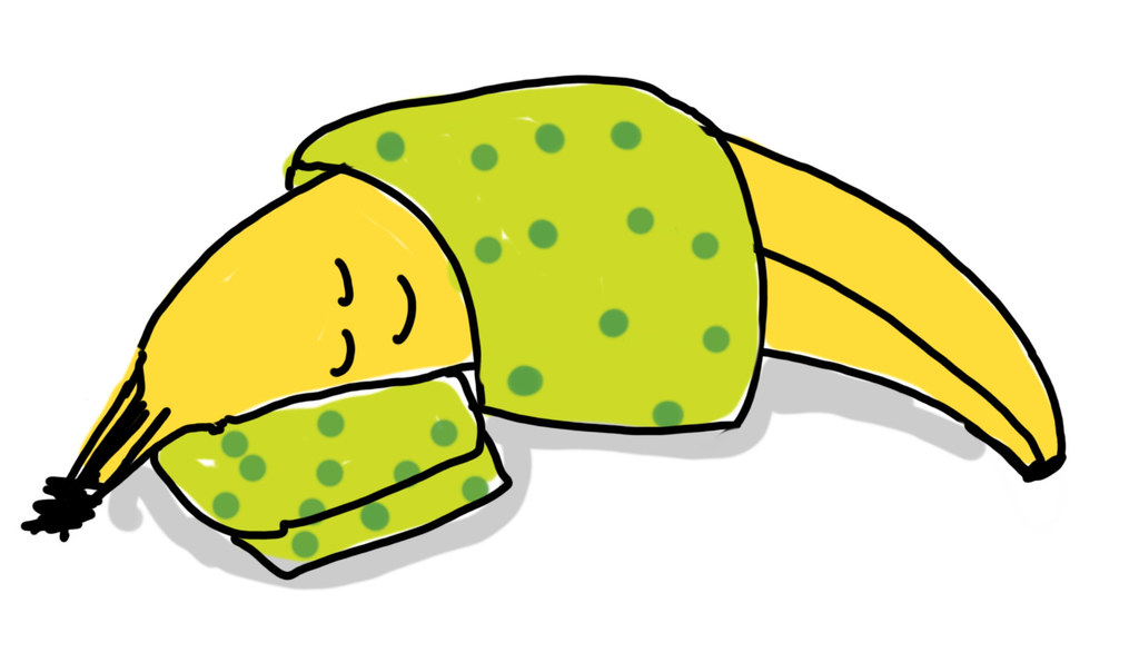 sleeping banana