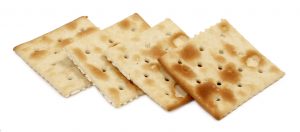 Four saltine crackers.