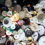 Buttons in various shapes, sizes and colours.