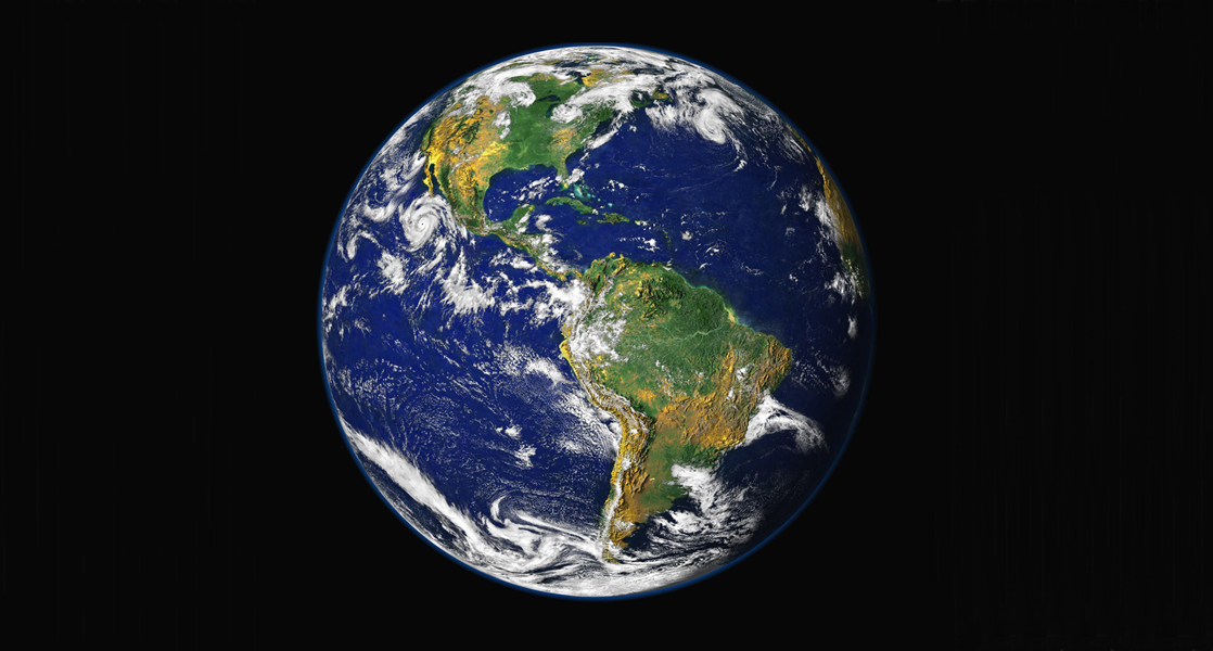 Satellite image of planet Earth